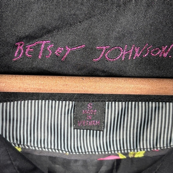 Betsey Johnson Womens Rain Trench Coat Sz S Button & Zip Midi Detective Jacket - Picture 6 of 16